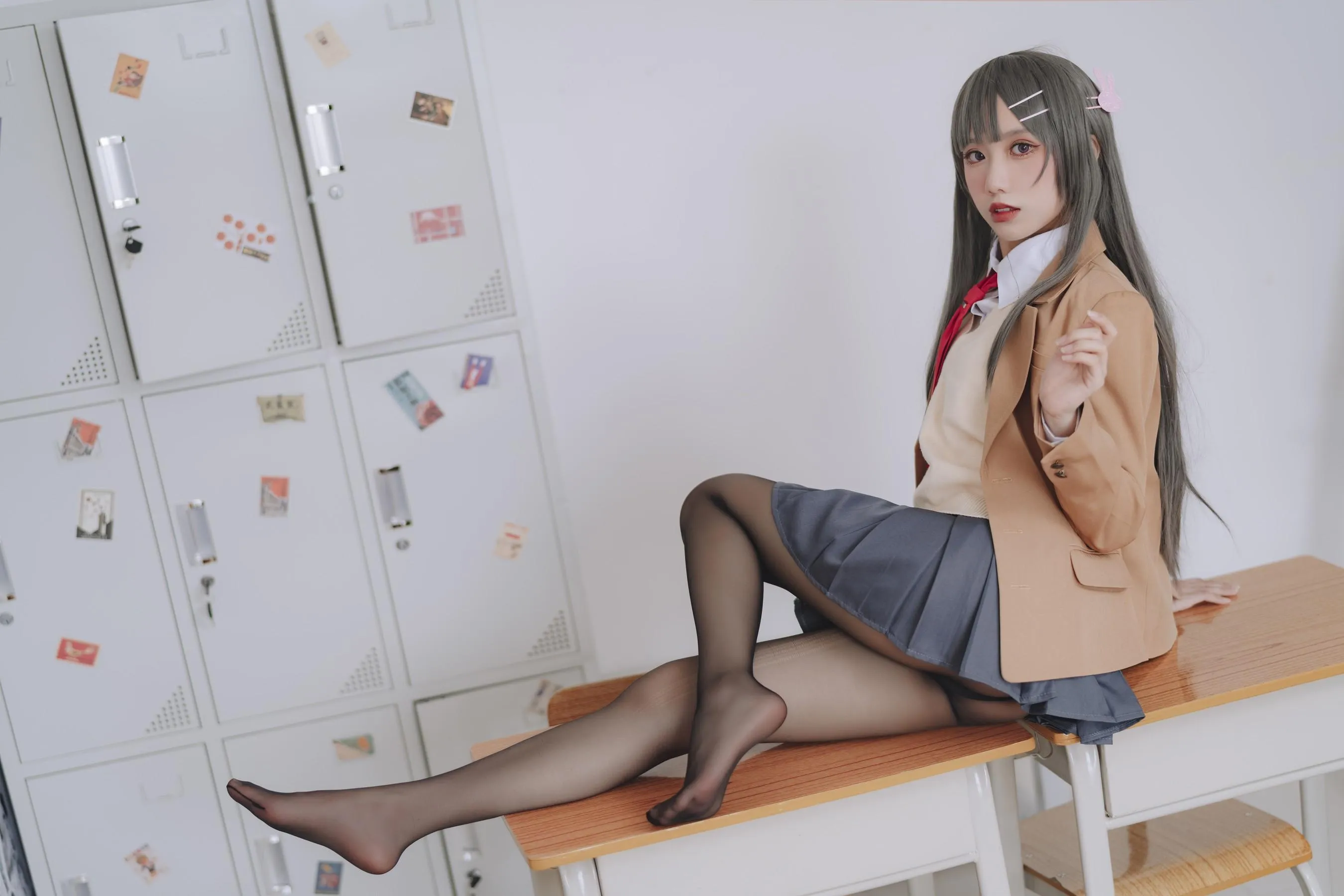 果咩酱w – NO.43 麻衣校服 [31P]插图7
